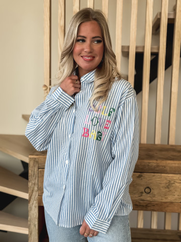 Chemise "Self love baby" - Bleu