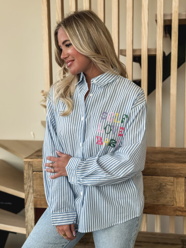 Chemise "Self love baby" - Bleu