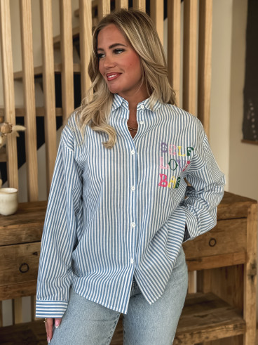 Chemise "Self love baby" - Bleu
