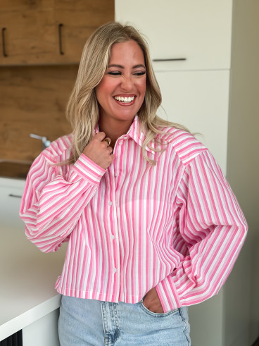 Chemise Siena - Rose/Blanc