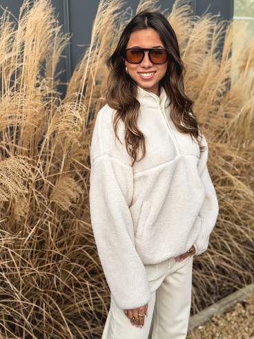 Pull teddy Nallia - Ecru