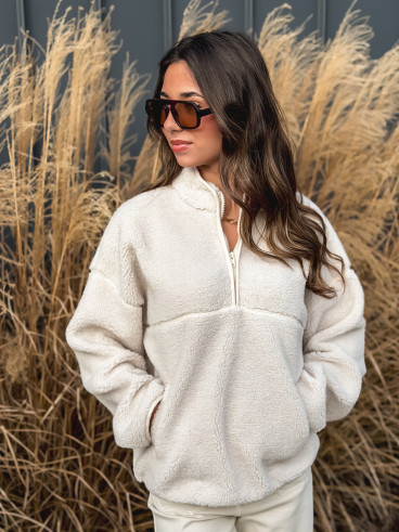 Pull teddy Nallia - Ecru