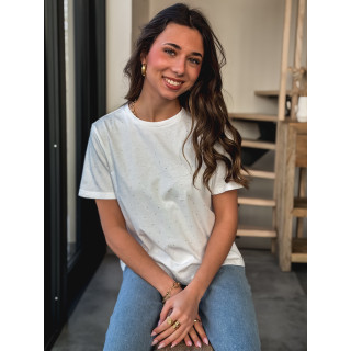 T-shirt à strass Mylane - Blanc