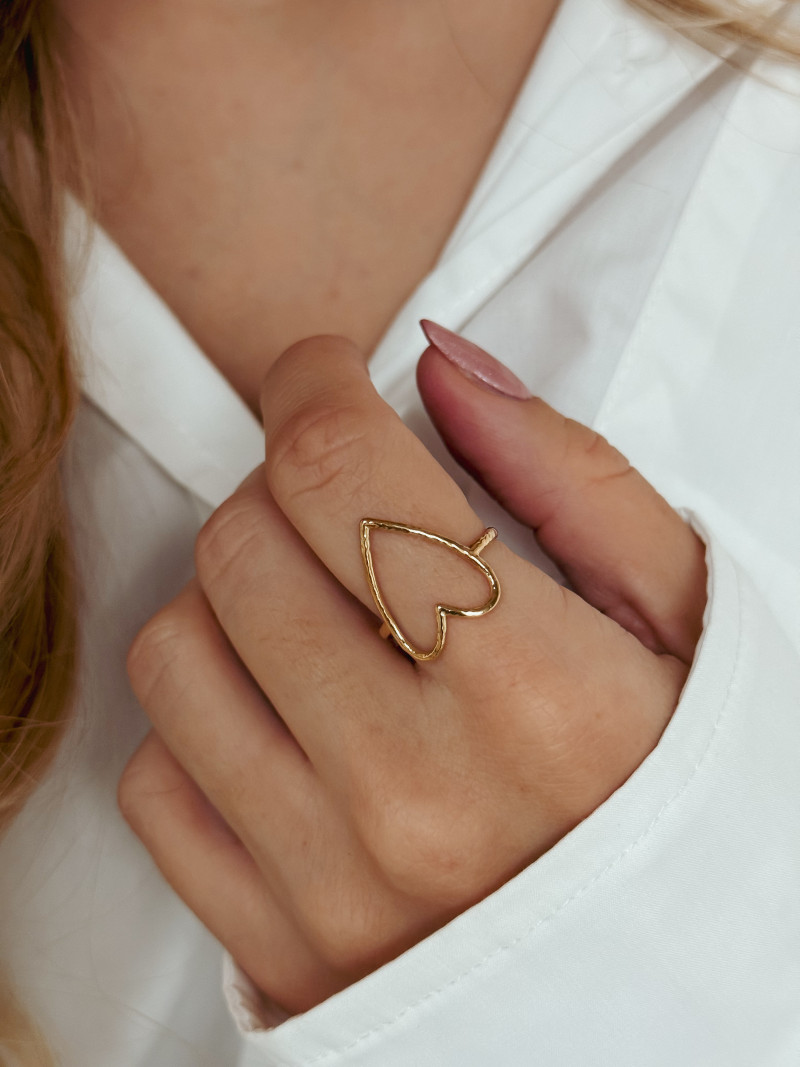 Bague "coeur" - Doré