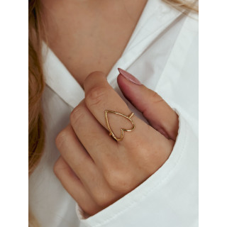 Bague "coeur" - Doré