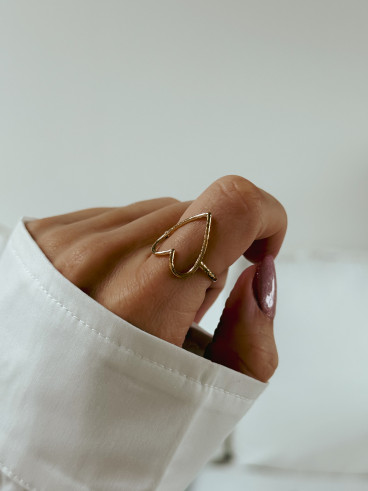 Bague "coeur" - Doré