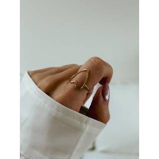 Bague "coeur" - Doré