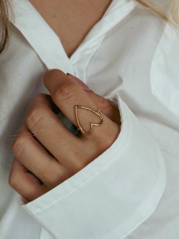 Bague "coeur" - Doré