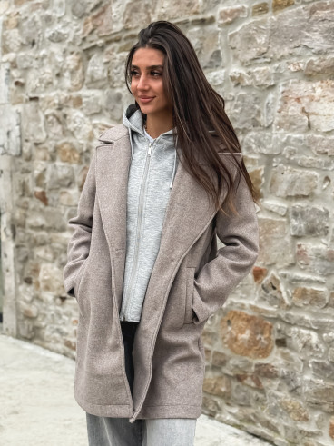 Manteau Lésia - Taupe