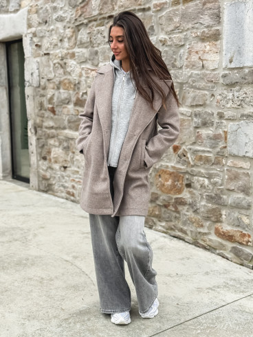 Manteau Lésia - Taupe