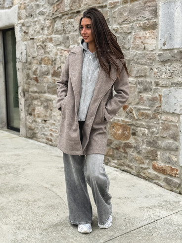 Manteau Lésia - Taupe