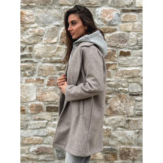 Manteau Lésia - Taupe