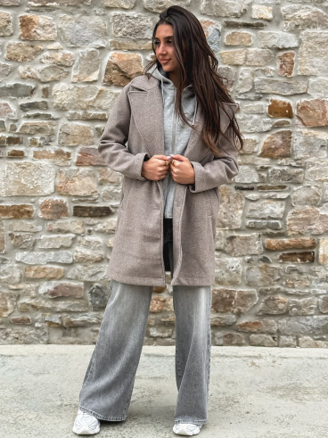 Manteau Lésia - Taupe