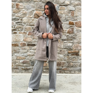 Manteau Lésia - Taupe