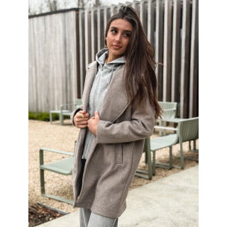 Manteau Lésia - Taupe
