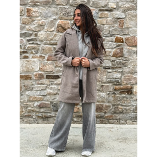 Manteau Lésia - Taupe