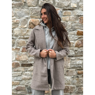 Manteau Lésia - Taupe