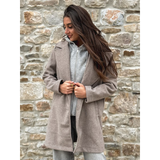 Manteau Lésia - Taupe