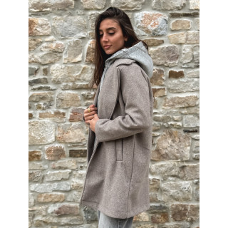 Manteau Lésia - Taupe