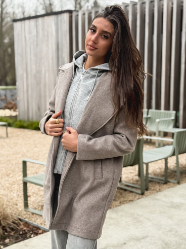 Manteau Lésia - Taupe