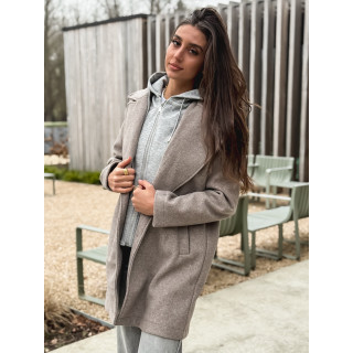 Manteau Lésia - Taupe