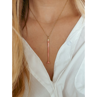 Collier "Poisson" - Doré/Rose