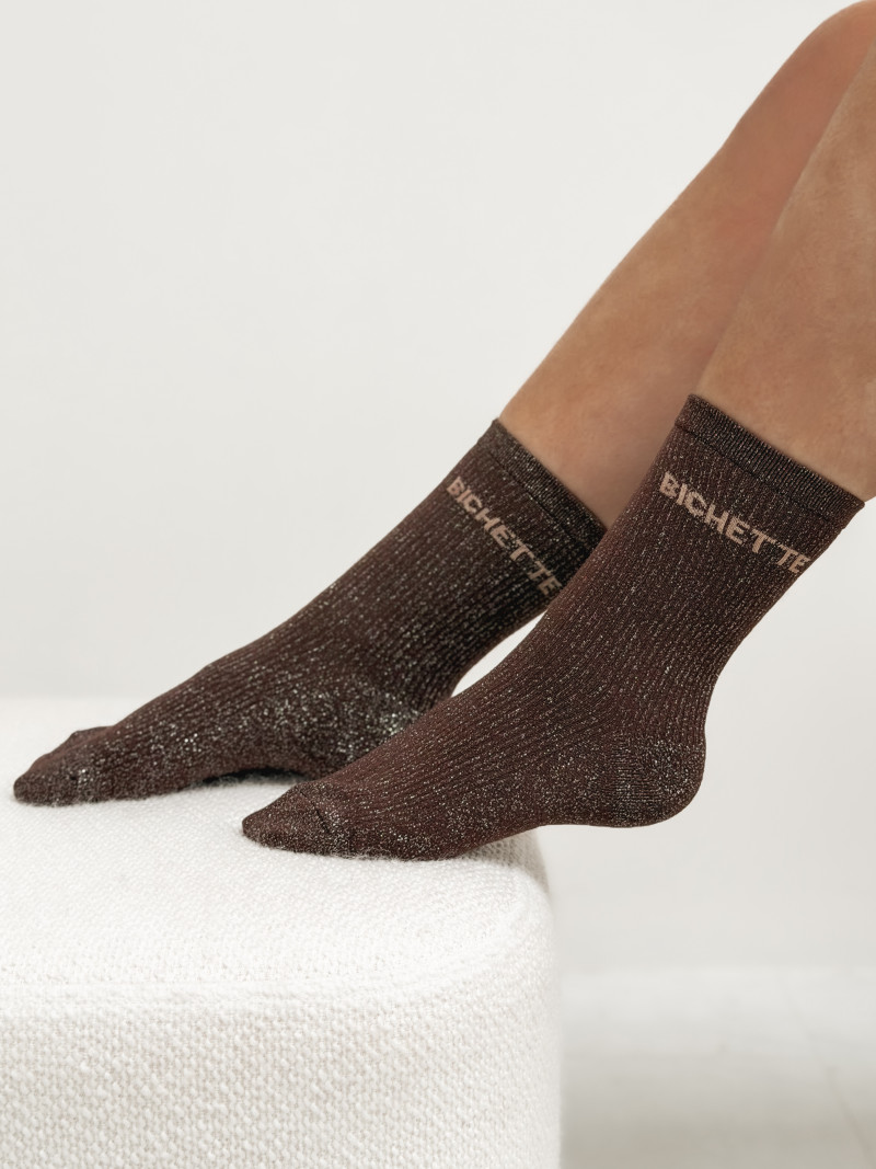 Chaussettes "Bichette" - Choco