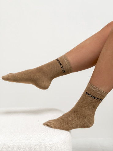 Chaussettes "Bichette" - Taupe