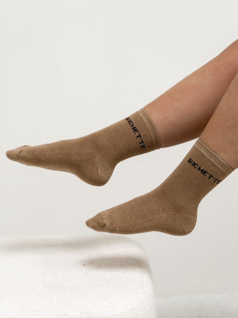 Chaussettes "Bichette" - Taupe