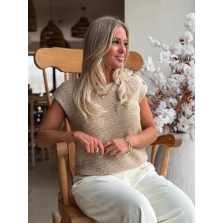 Pull sans manches Enalya - Beige