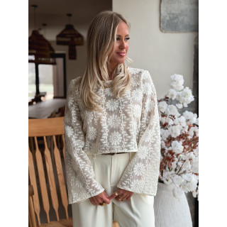 Crop blouse Alaïs - Crème