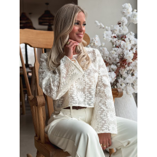 Crop blouse Alaïs - Crème