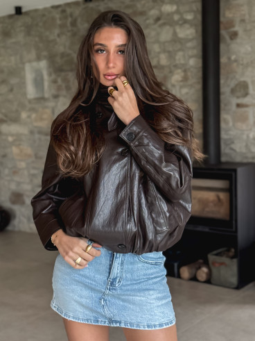 Jupe short en jeans Rosaria - Bleu clair