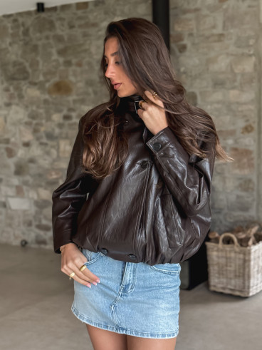 Jupe short en jeans Rosaria - Bleu clair