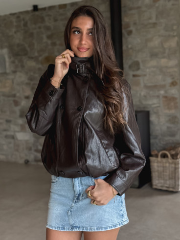 Jupe short en jeans Rosaria - Bleu clair