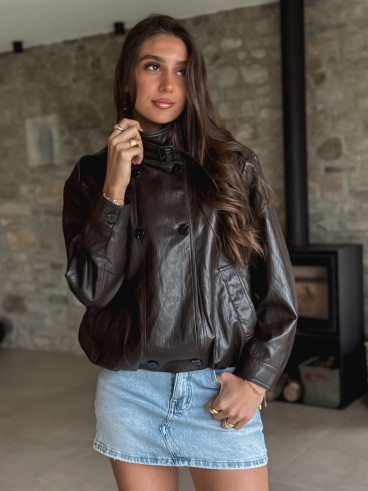 Jupe short en jeans Rosaria - Bleu clair