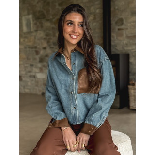 Chemise en jeans Myréna - Bleu