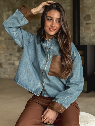 Chemise en jeans Myréna - Bleu