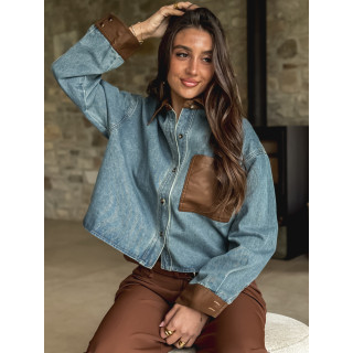 Chemise en jeans Myréna - Bleu