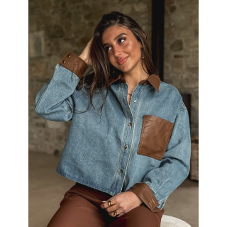 Chemise en jeans Myréna - Bleu