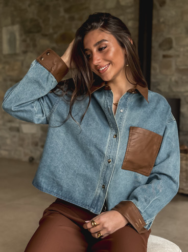 Chemise en jeans Myréna - Bleu