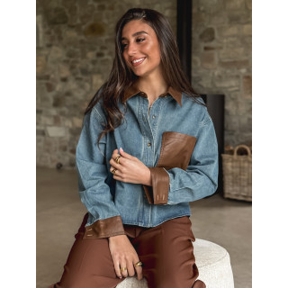 Chemise en jeans Myréna - Bleu