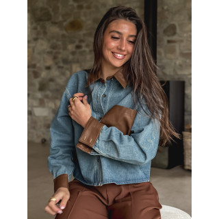 Chemise en jeans Myréna - Bleu