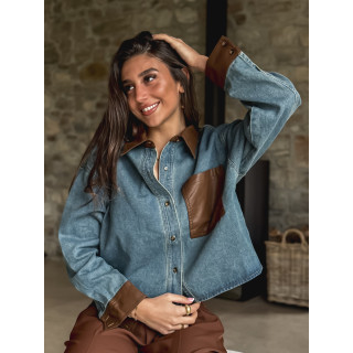 Chemise en jeans Myréna - Bleu