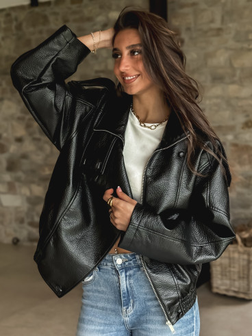 Perfecto en simili Maloa - Noir