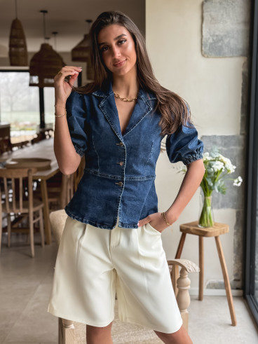 Blouse en jeans Livadia - Bleu