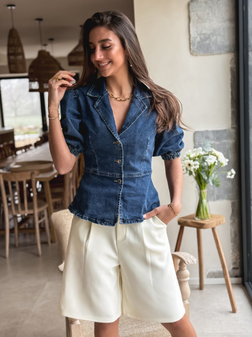 Blouse en jeans Livadia - Bleu