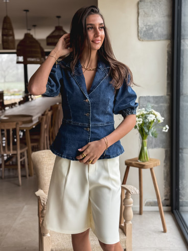 Blouse en jeans Livadia - Bleu