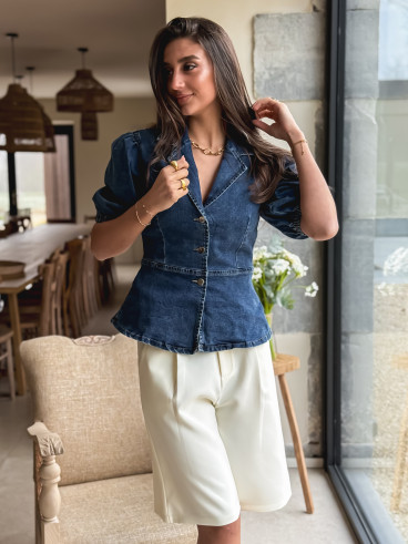 Blouse en jeans Livadia - Bleu