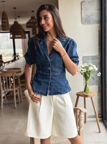 Blouse en jeans Livadia - Bleu